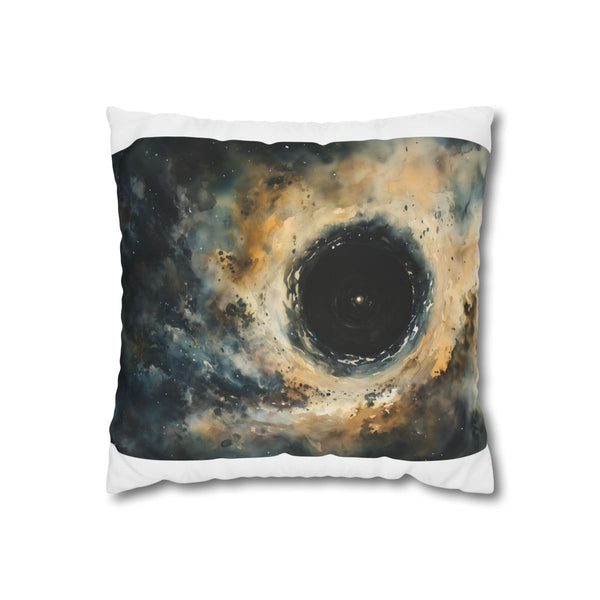 "Galactic Dreams Pillowcase: Black Hole Watercolor"