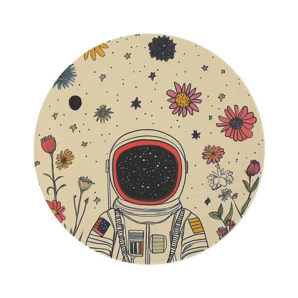 "Galactic Garden Round Rug"