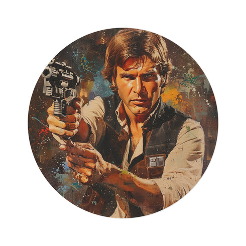 "Galactic Han Solo Round Rug"