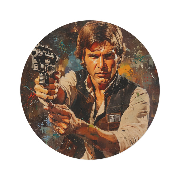 "Galactic Han Solo Round Rug"