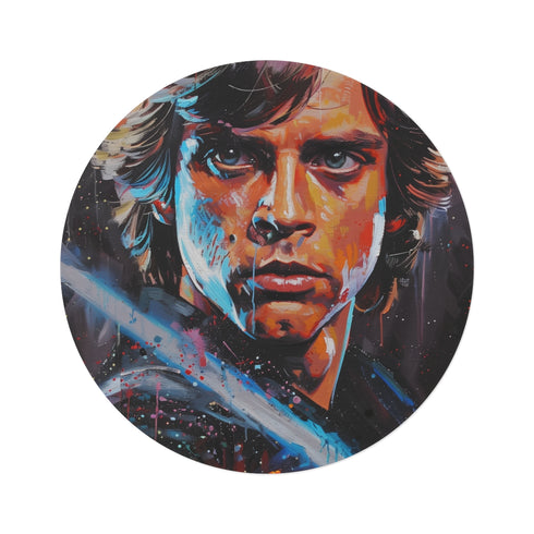 "Galactic Hero Circle Rug"