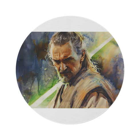 "Galactic Jedi Round Rug: Qui-Gon Jinn"