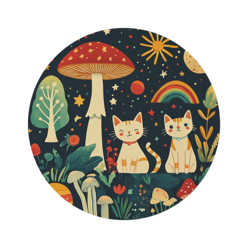 "Galactic Knit Round Rug"