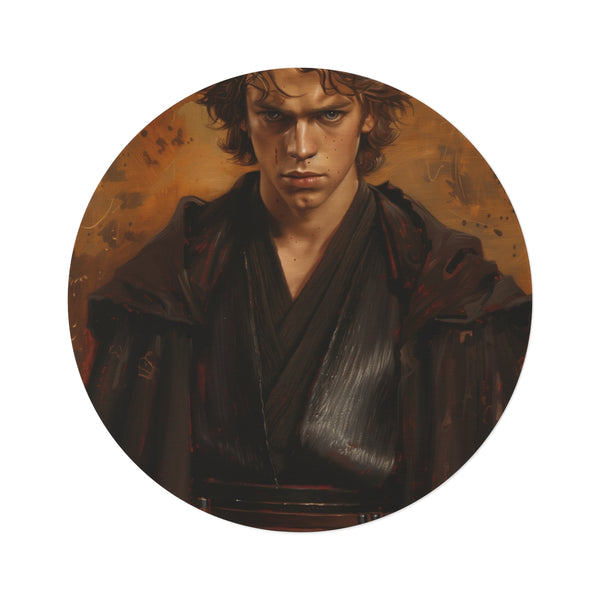 "Galactic Round Anakin Rug: Embrace the Force"