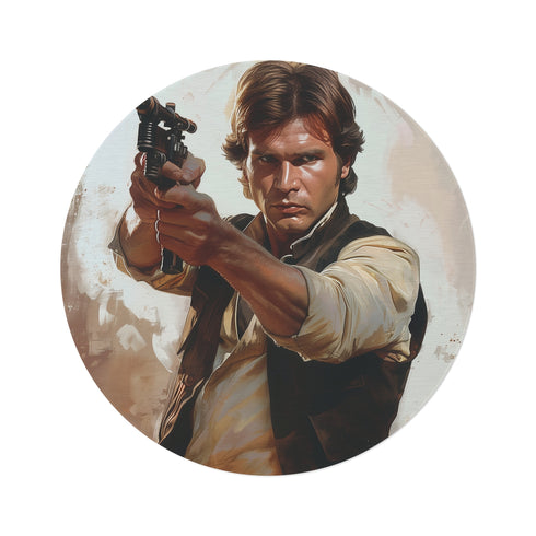 "Galactic Round Han Solo Rug"
