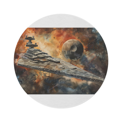 "Galactic Star Destroyer Round Rug"