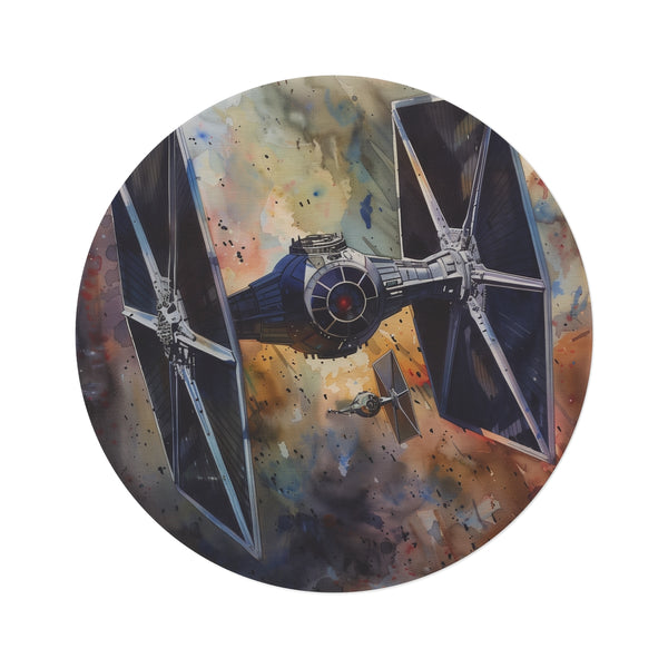 "Galactic Tie Fighter Rug - Perfect for Star Wars Fans!"