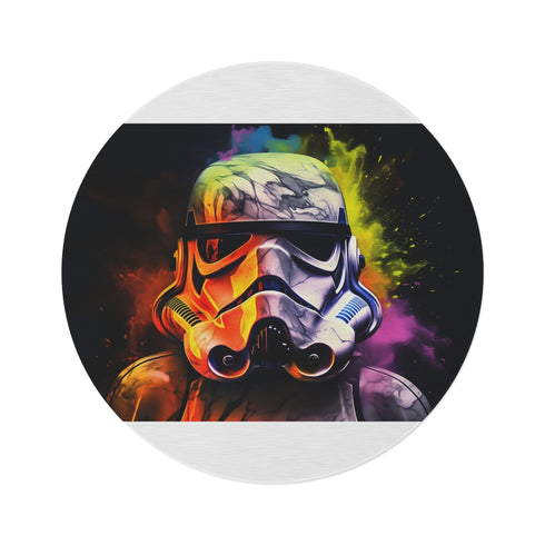 "Galactic Watercolor Round Rug"