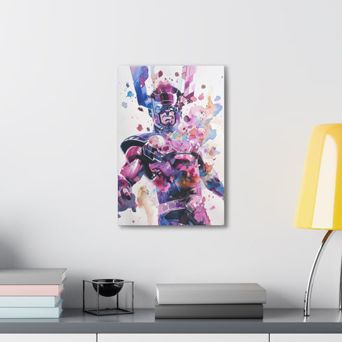 Canvas art of Galactus, cosmic entity devouring worlds, perfect for Marvel fans.