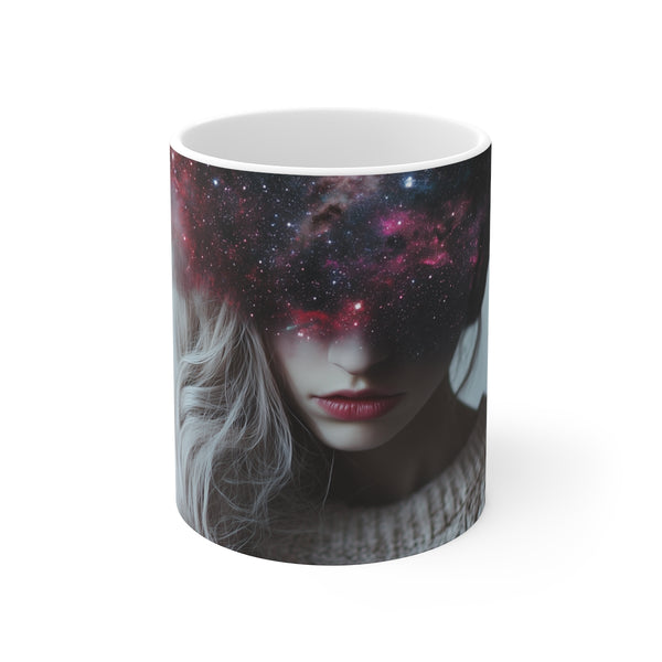 Galaxy Hair Mysterious Woman Mug