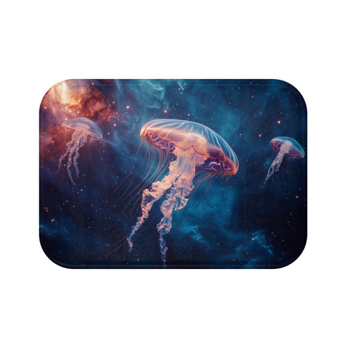 "Galaxy Jellyfish Nebula Bath Mat"