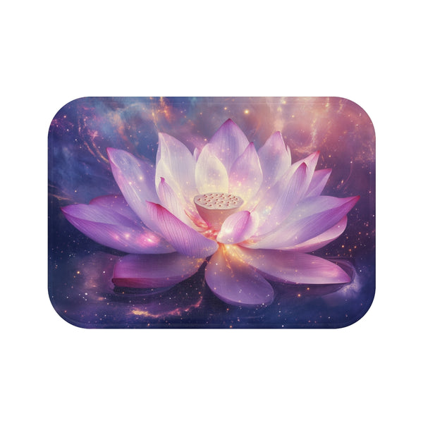 "Galaxy Lotus Bath Mat Unfolding"