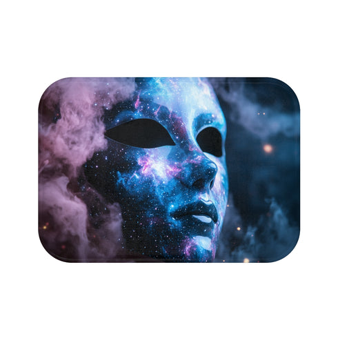 "Galaxy Mirror Mask Bath Mat"