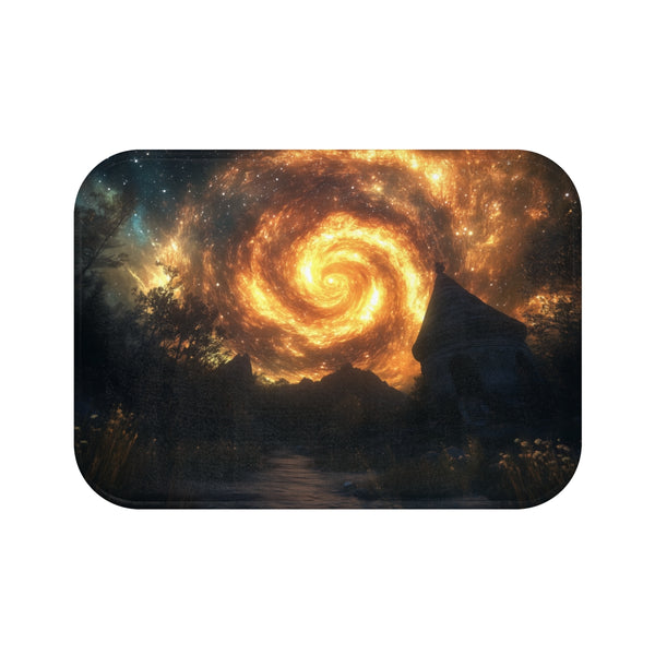 "Galaxy Spiral Bath Mat Shrine"