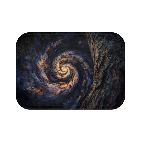 "Galaxy Tree Bath Mat Fabric"