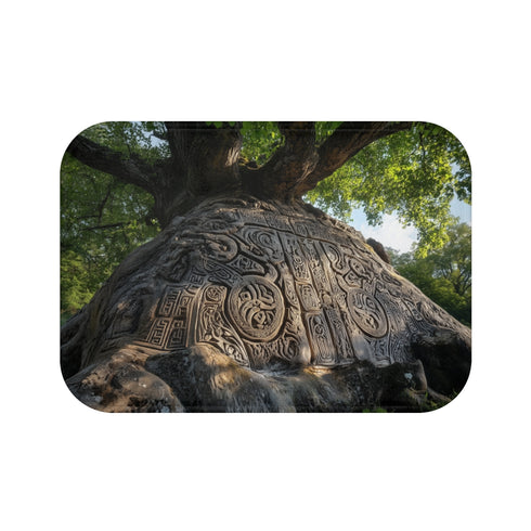 Galaxy Tree Carved Bath Mat