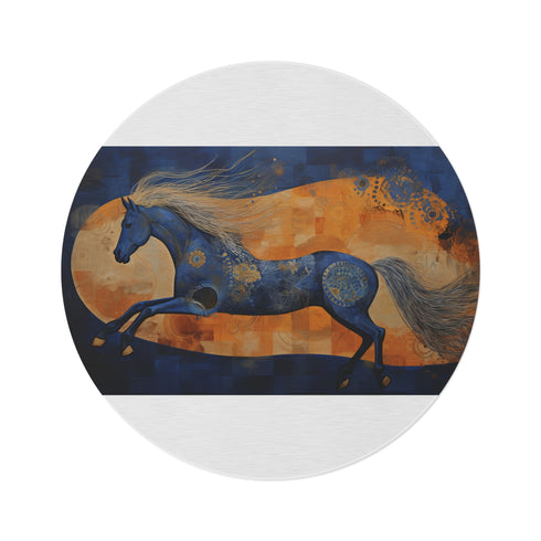 "Galloping Grace Round Rug"