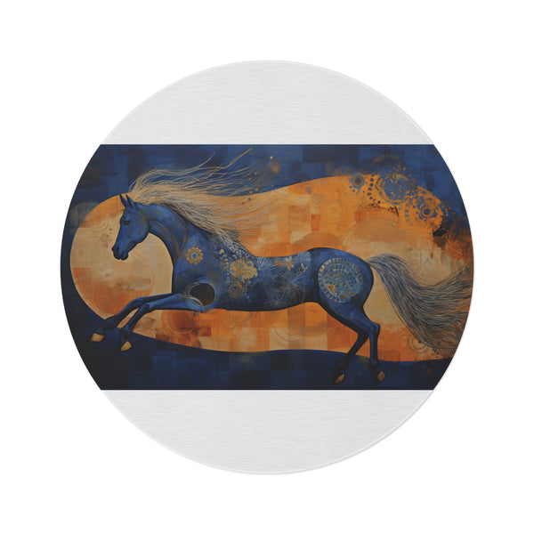 "Galloping Grace Round Rug"