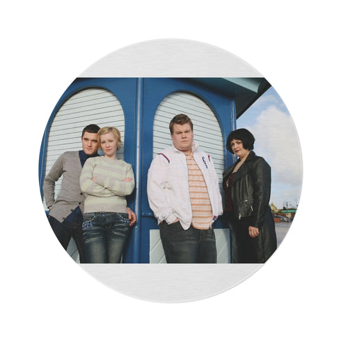 "Gavin and Stacey Round Rug: Cozy up with your favorite TV couple!"