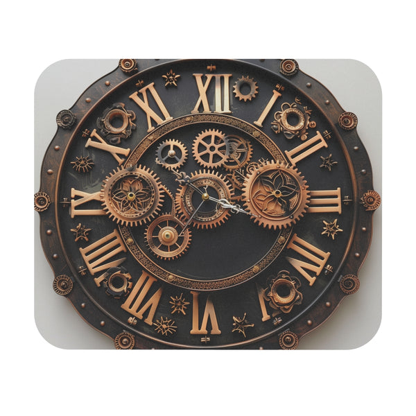 Gear-Infused Steampunk Clock Mouse Pad