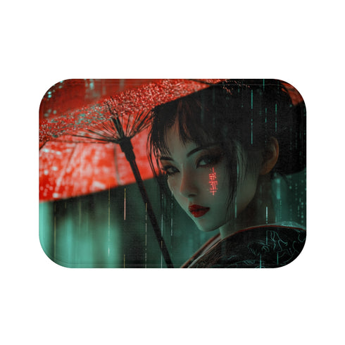 "Geisha Theme Bath Mat Cyber"