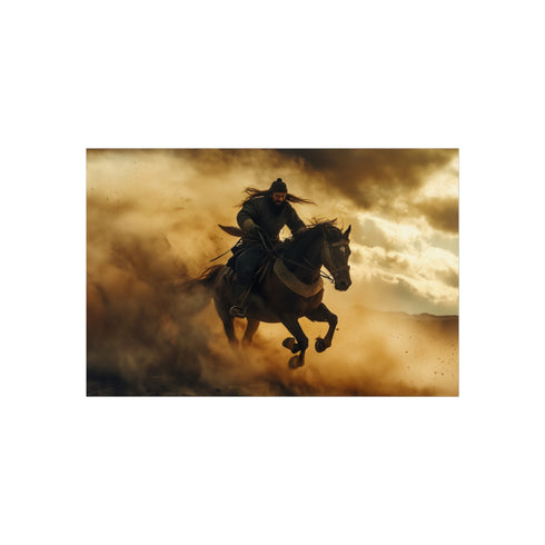 "Genghis Khan Charging on Horseback"