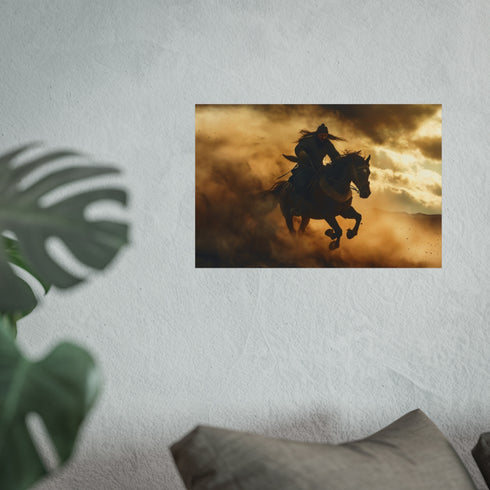 Genghis Khan Charging on Horseback