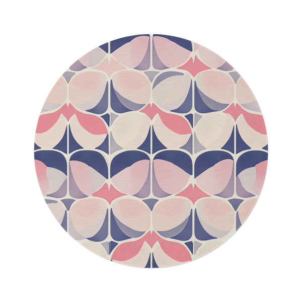"Geometric Bliss Round Rug"