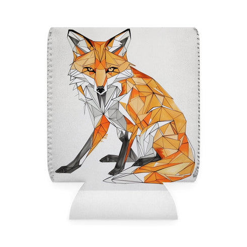 Geometric Fox Can Cooler Sleeve
