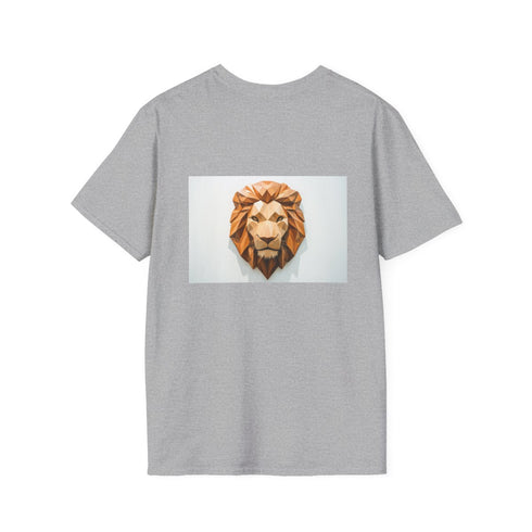 Geometric Triangle Lion Head T-Shirt