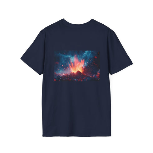 Geometric Volcano Erupting Light T-shirt