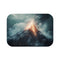 Geometric volcano light bath mat