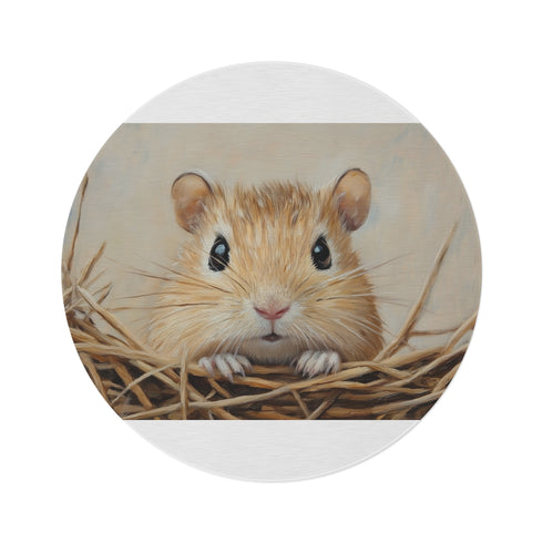 "Gerbil Cutie Round Rug"