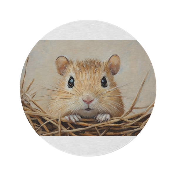 "Gerbil Cutie Round Rug"