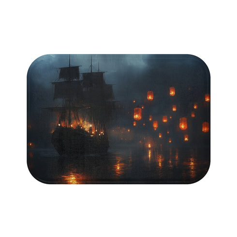 "Ghost Ship Theme Bath Mat"