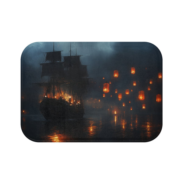 "Ghost Ship Theme Bath Mat"