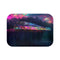 "Ghostly Train Crossing Rainbow Bath Mat"