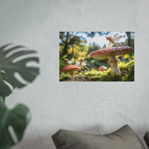 Giant Mushroom Wonderland with Fairies