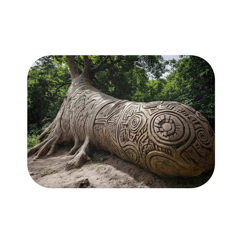 Giant Tree Galaxy Carved Bath Mat