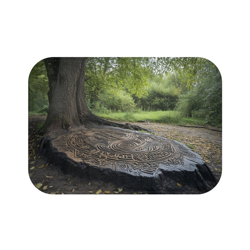 Giant Tree Galaxy Rune Bath Mat