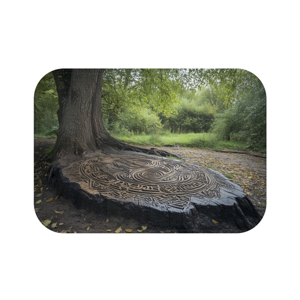 Giant Tree Galaxy Rune Bath Mat