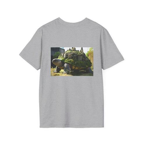 Giant Turtle Cityscape Fantasy T-shirt