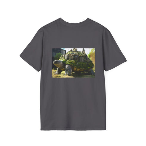 Giant Turtle Cityscape Fantasy T-shirt