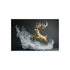 Gilded Stag Leaping Through Mist