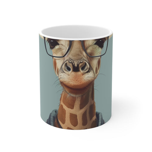 "Giraffe Hipster Glasses Coffee Mug"
