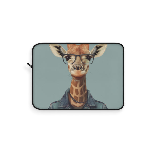 "Giraffe Hipster Glasses Laptop Sleeve"