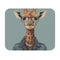 Giraffe Hipster Glasses Mouse Pad