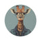 "Giraffe Hipster Round Rug"