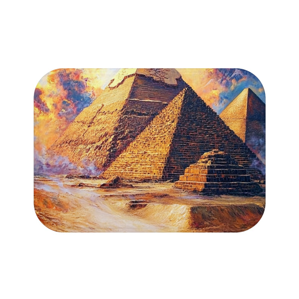 "Giza Pyramid Bath Mat: Ancient Luxury for Your Bathroom"
