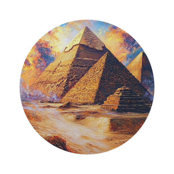 "Giza Pyramid Round Rug"